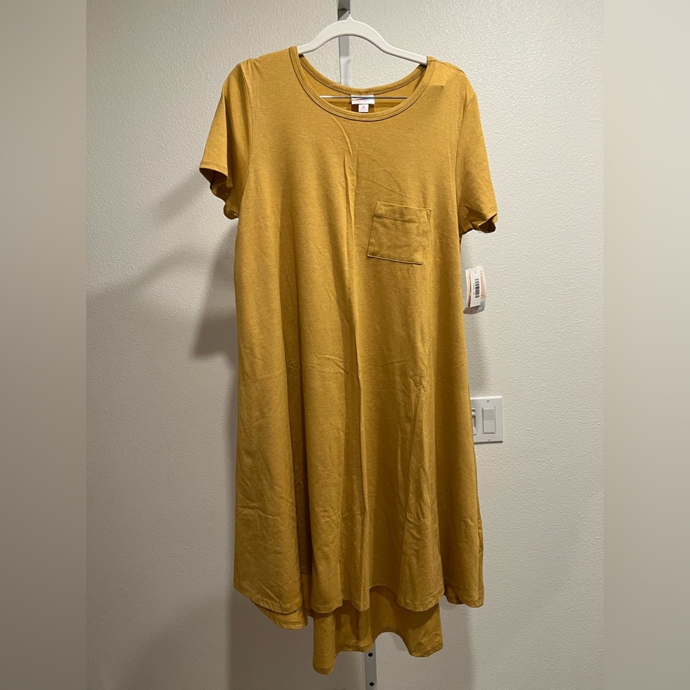 LuLaRoe Mustard Yellow Carly Dress